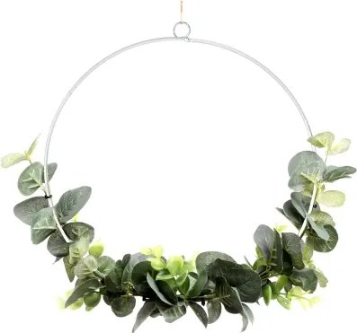 Umelý veniec Eukalyptus 26 cm, zelený%