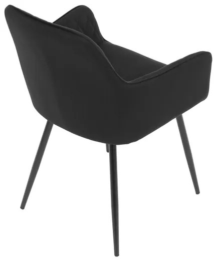 Autronic BONTEC Jedálenská stolička, čierna, zamatová látka, DCH-215 BK4 Farba: Modrá