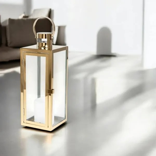 Dekoratívna lucerna 63 cm, zlatá