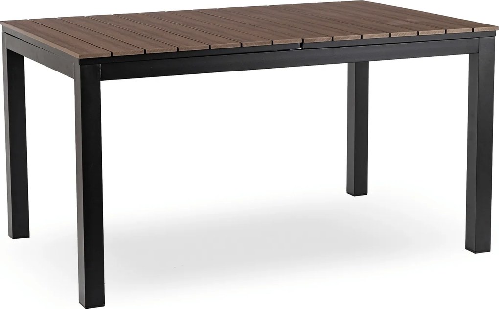 Záhradný stôl obdĺžnikový JOY 140 – 180 cm rozkladací orech/čierna