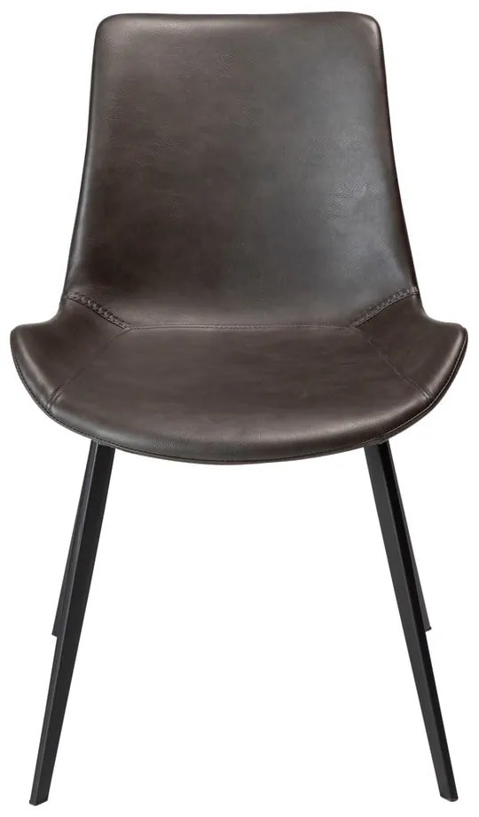 Sivá jedálenská stolička z imitácie kože DAN–FORM Denmark Hype