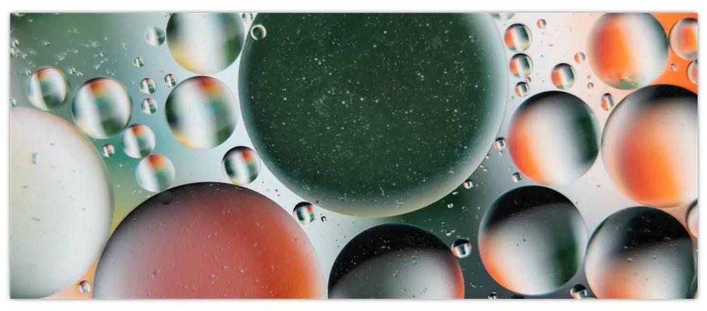 Obraz abstrakcie - bubliny (120x50 cm)