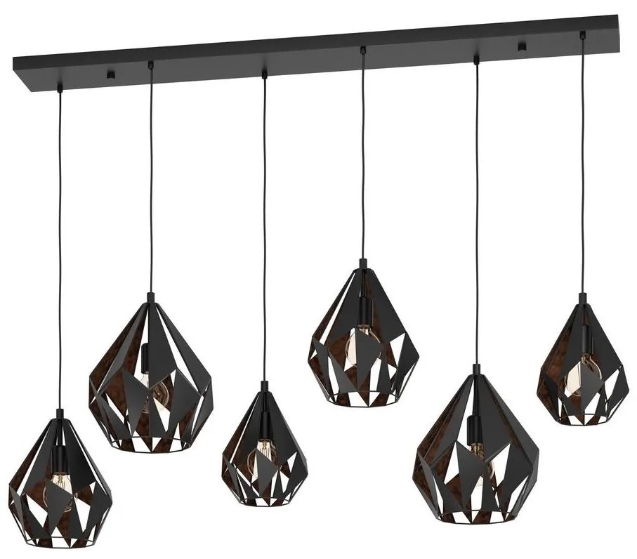 Eglo 43846 - Luster na lanku CARLTON 6xE27/40W/230V
