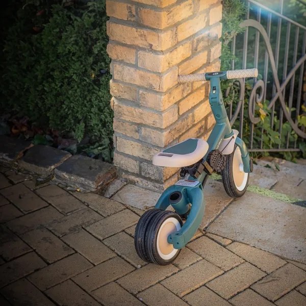 PETITE&MARS - Detská trojkolka 5v1 TURBO Misty Green