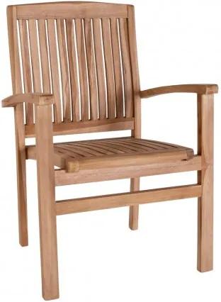 Zahradní židle s područkami MALLORCA, teak dřevo House Nordic 7001140