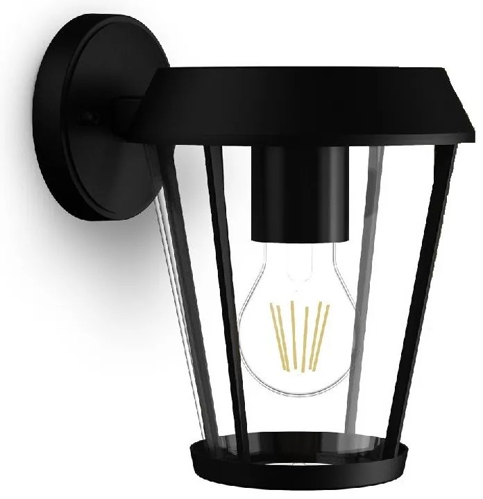 Philips Sunera vonkajšie nástenné svietidločierne, E27, max. 1x25 W
