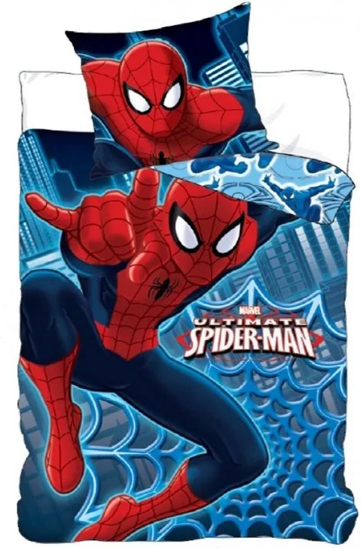Setino · Bavlnené posteľné obliečky - posteľná bielizeň - Spiderman - MARVEL - 140 x 200 + 70 x 90 cm - Certfikát Oeko-Tex Standard 100