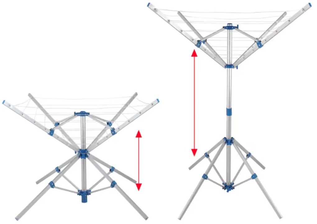 Hliníkový sušiak na bielizeň FALCO, 103×168 cm, strieborná Monzana