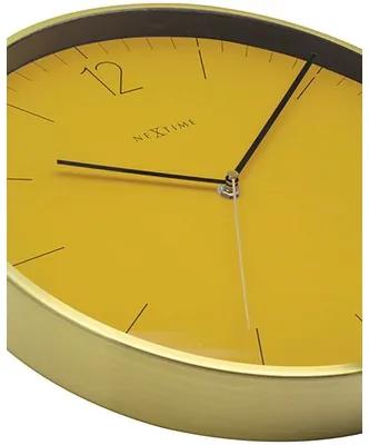 Nástenné hodiny NeXtime Essential Gold Ø 34 cm