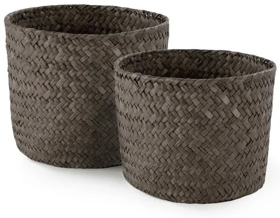 Set pletených košíkov Compactor, 2 ks, béžová