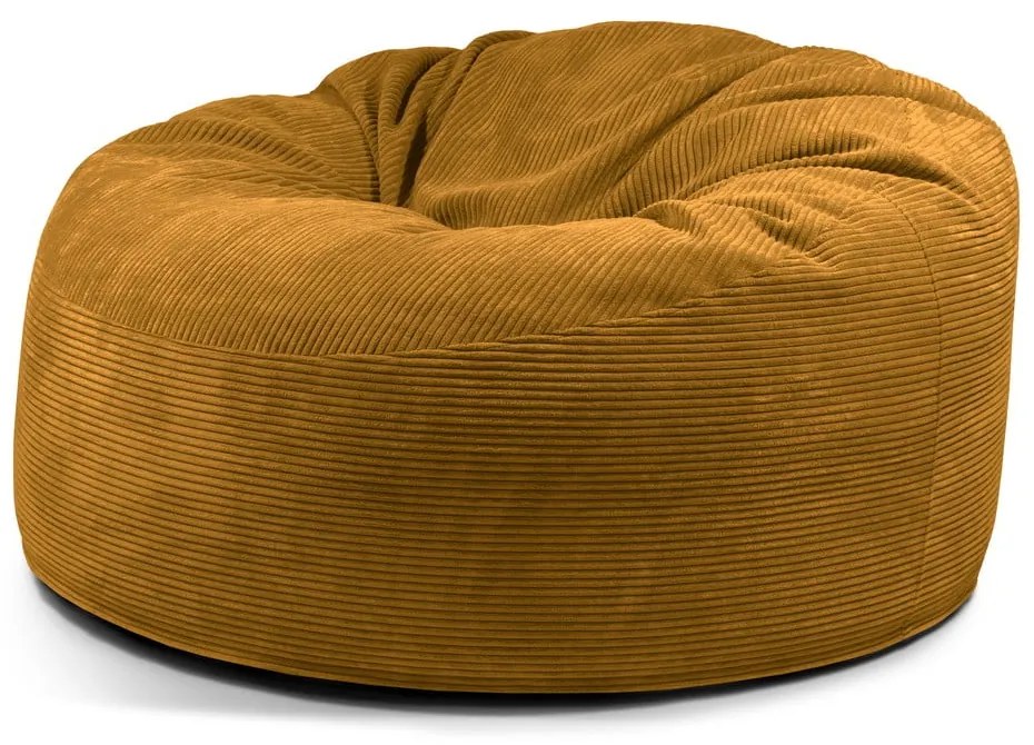 Menčestrový sedací vak v horčicovej farbe Om 135 – SLOWDOWN