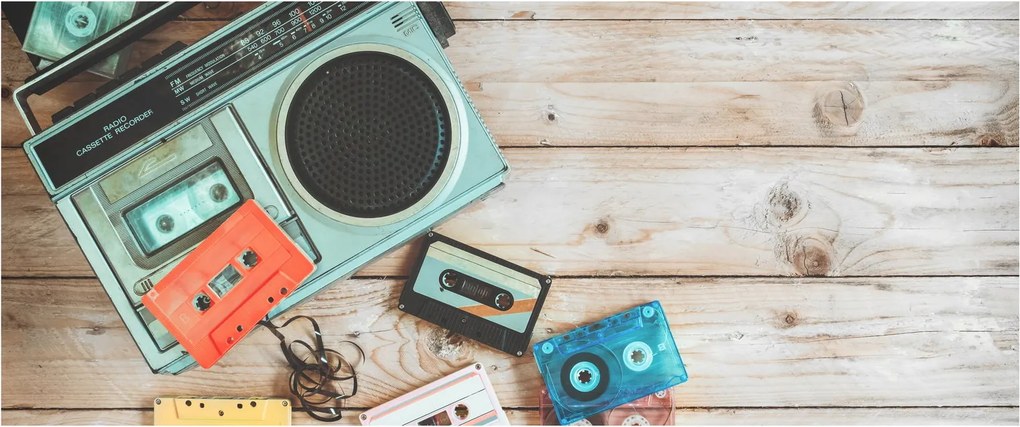Obraz - Retro rádio (120x50 cm)