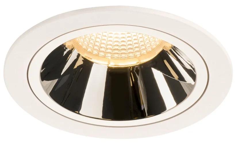 Stropné svietidlo SLV NUMINOS® DL L vnitřní LED zápustné stropné svietidlo biela/chrom 3000 K 40° 1003954
