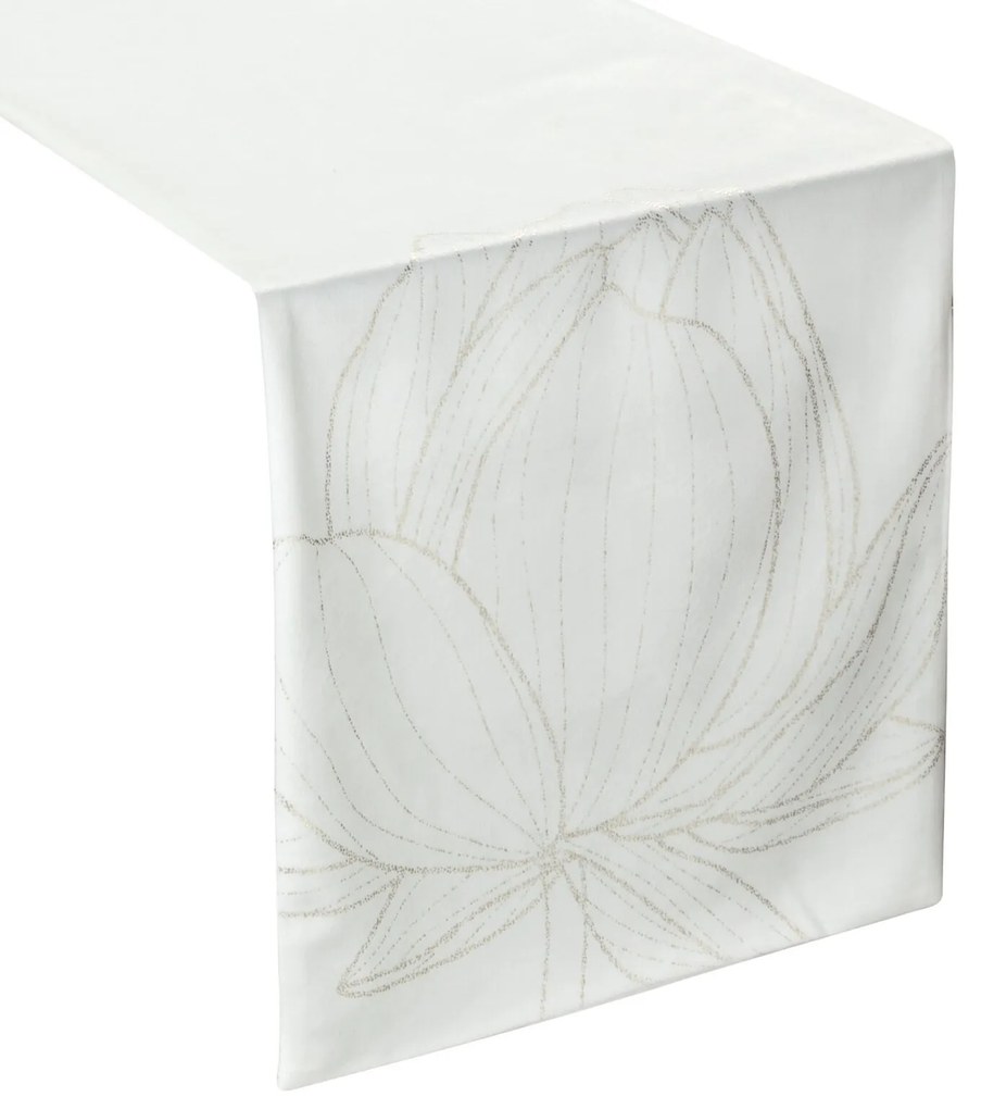 OBRUS BLINK 12 35X140 CM BIELY