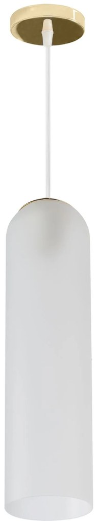 Toolight - Sklenená závesná lampa APP665-1CP, biela-zlatá, OSW-04661