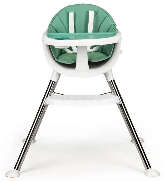 Jednoduchá detská jedálenská stolička | zelená
