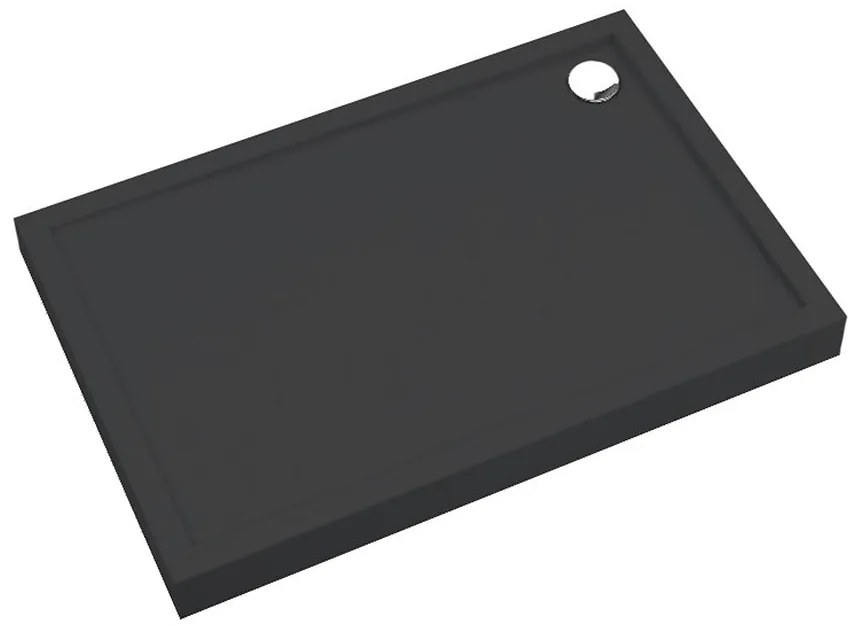 Vanička obdĺžniková Black Mat 80x120x12 Espera Plus AQM4638CMG