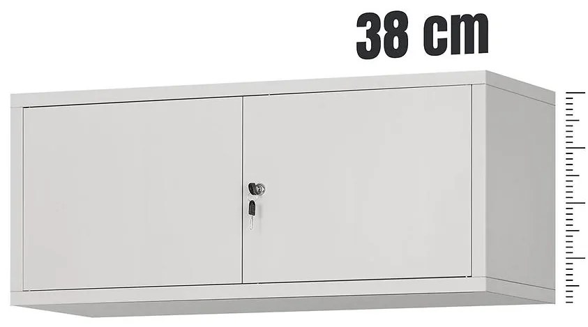 Závesná skrinka Ewa kovová šedý