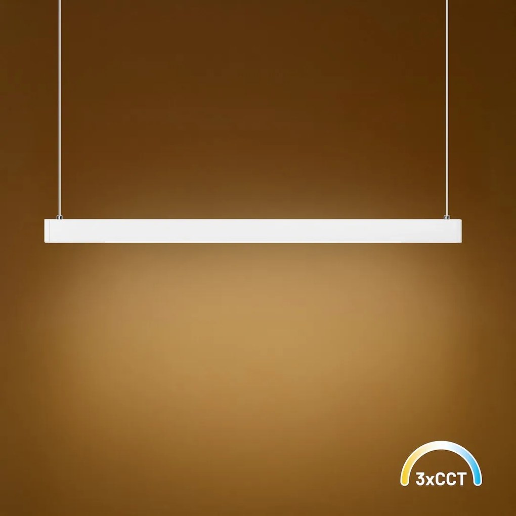 Závesné LED svietidlo Linea, 1x LED 36w, 3000-5700k, 3CCT, w