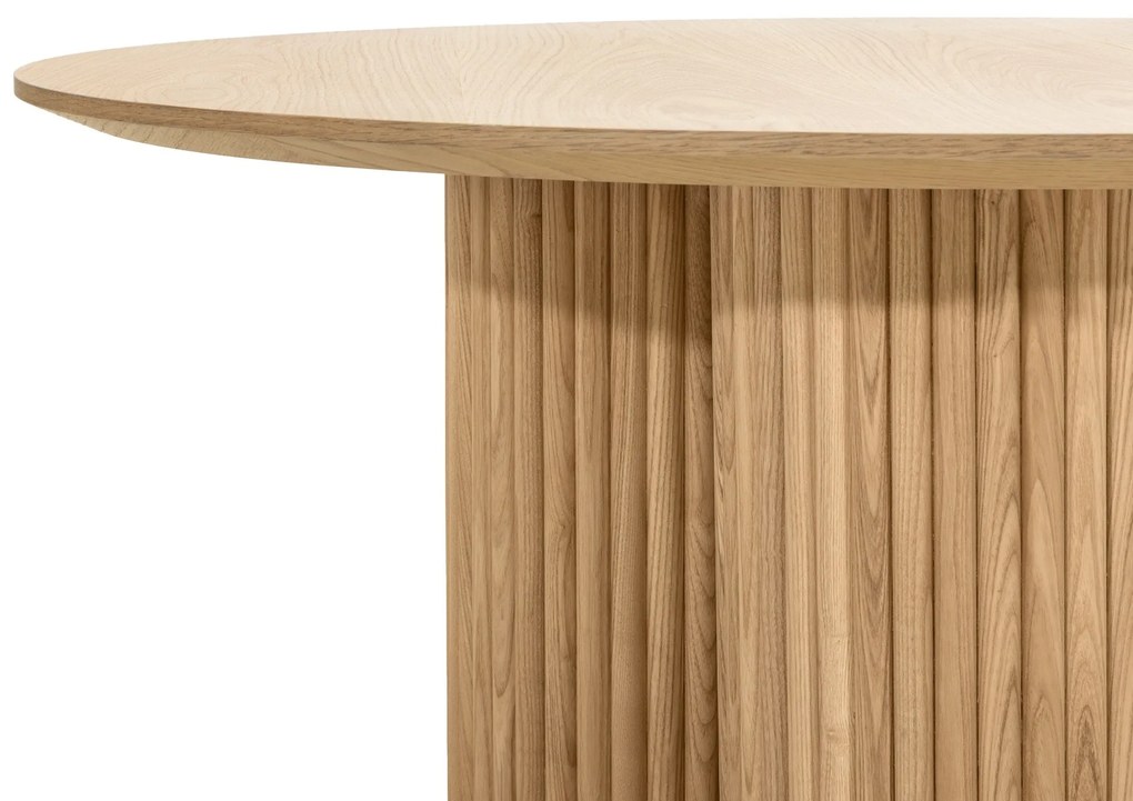 Kruhový konferenční stolek Vesby 100 cm dub přírodní/jasan