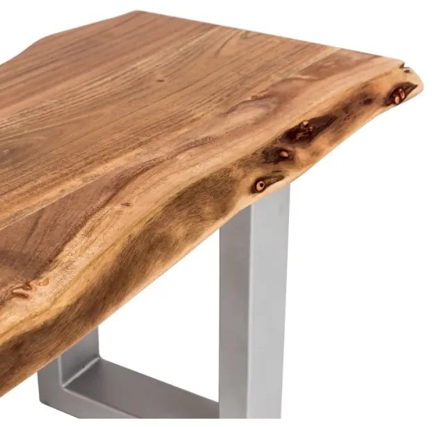 furniture-nabytek.cz - Masívna lavica Bullwer z akáciového dreva, lakovaná, hnedá – 160×40 cm