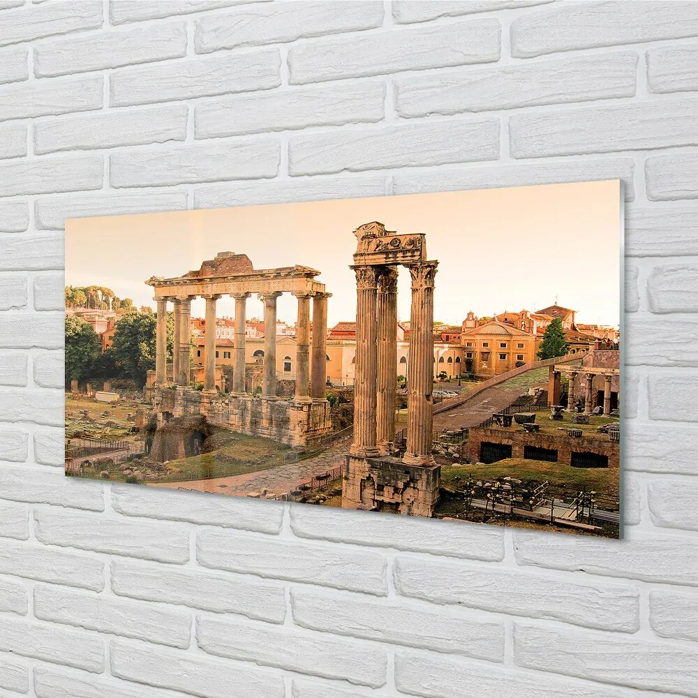 Sklenený obraz Rím Roman Forum svitania 125x50 cm