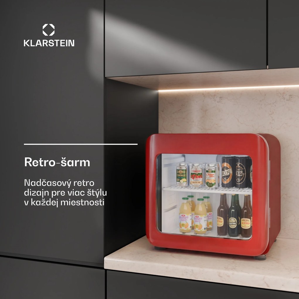 Klarstein Audrey Evo chladič nápojov | 39 x 38 cm | LED vnútorné osvetlenie | 75 W | 42 dB