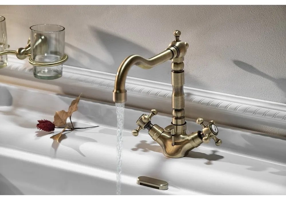 Stojančeková umývadlová batéria v bronzovej farbe Antea – Sapho