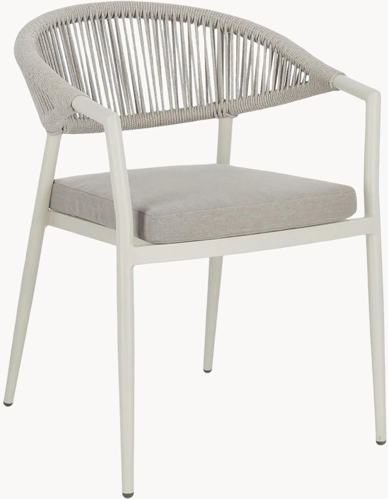 Stohovateľné záhradné jedálenské stoličky's opierkami Millor, 4 ks