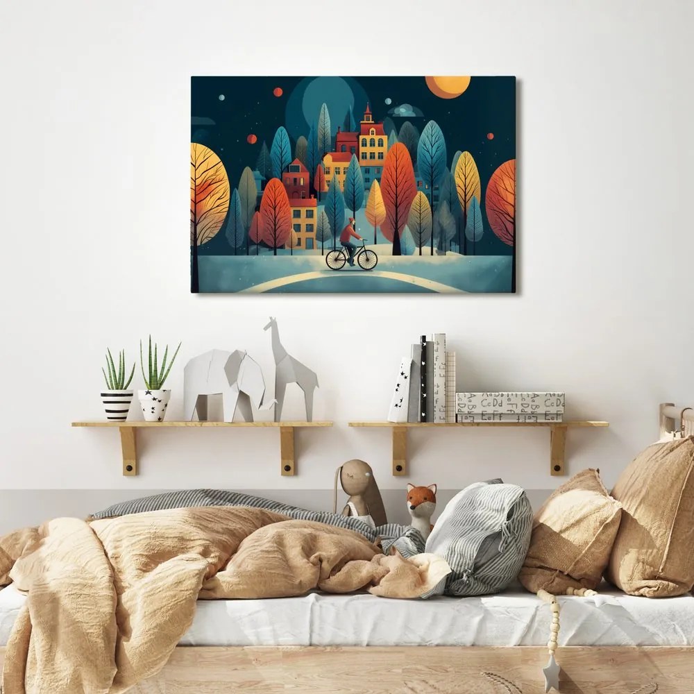 Obraz zimná jazda pod hviezdami