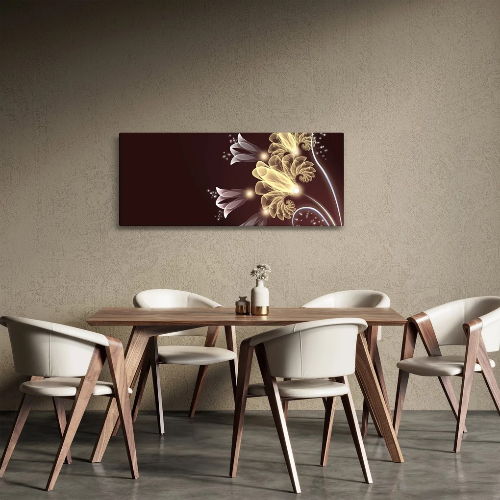 Obraz - Žiarivé kvety (120x50 cm)