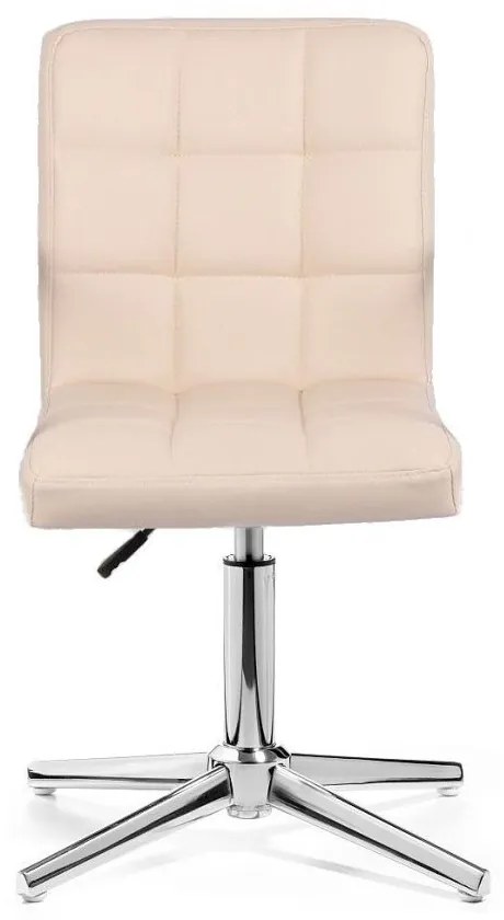 LuxuryForm DESIGN Stolička TOLEDO na striebornom kríži - krémová