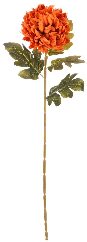 Chryzantéma oranžová - umělá řezaná květina, 73 cm