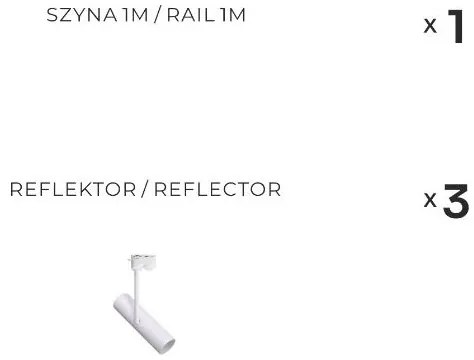 Zuma Line 3557 - Bodové svietidlo v lištovom systéme LISA 3xGU10/35W/230V biela