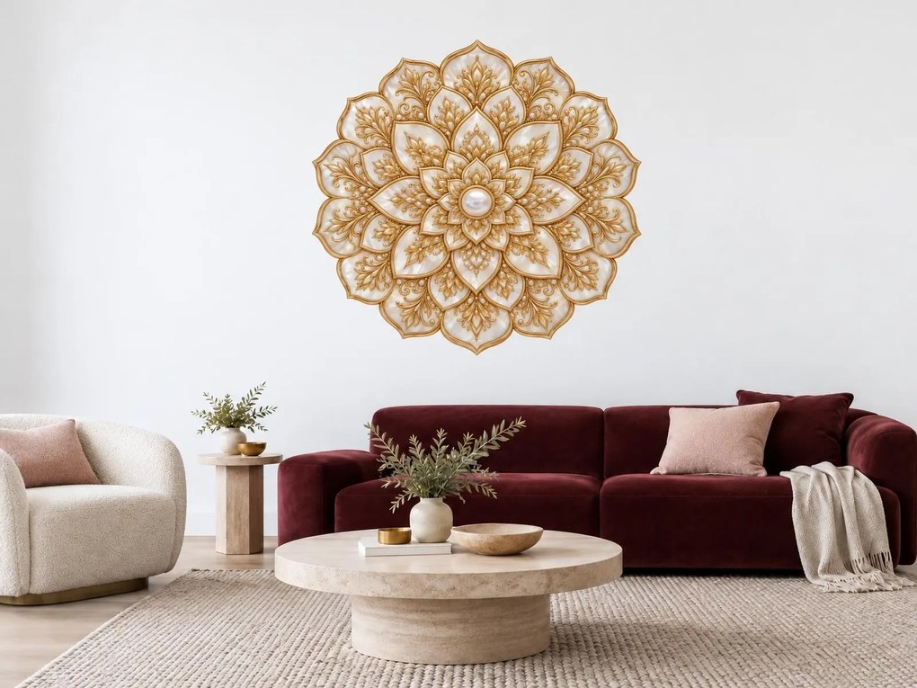 Perleťová mandala arch 46 x 46 cm