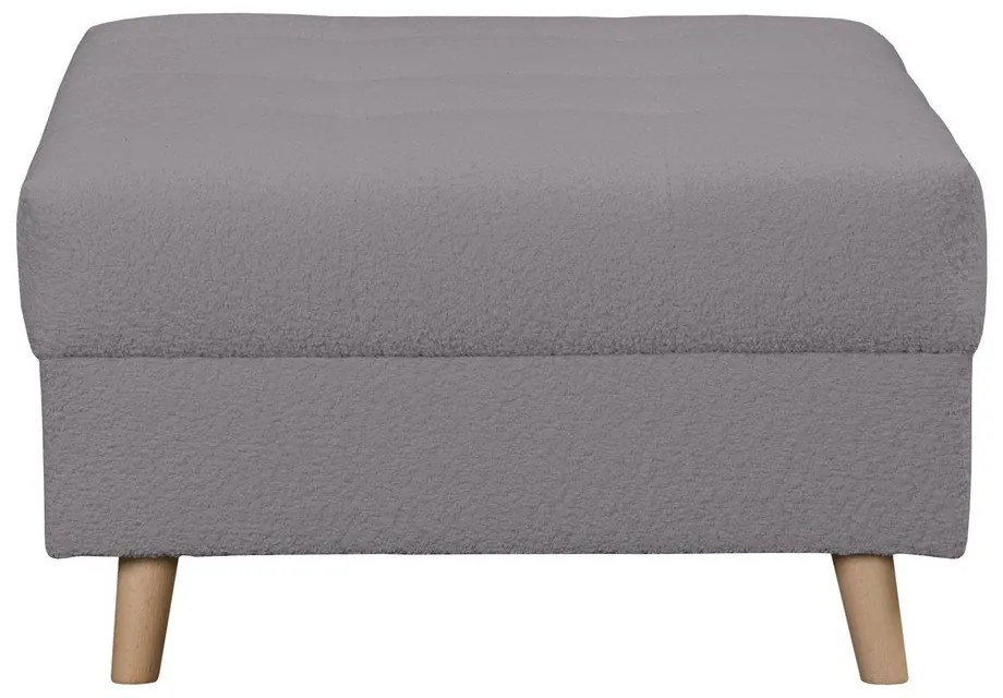 Tmavosivý taburet z textílie buklé Ariella – Ropez