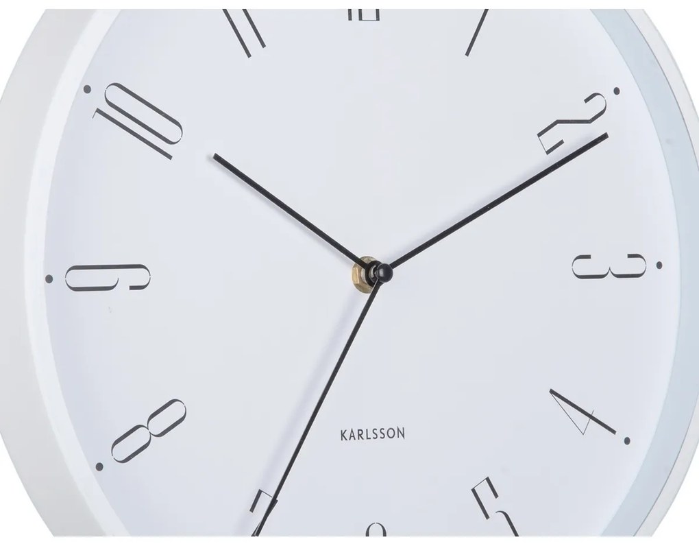 Karlsson 5988WH dizajnové nástenné hodiny biela, p. 30 cm