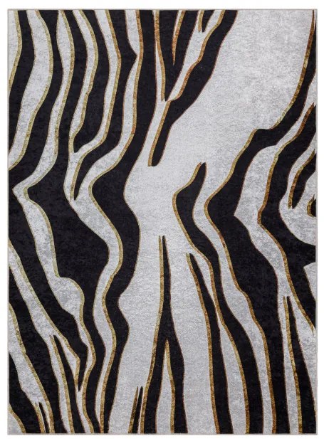 Koberec MIRO 52002.807 zebra, krémový / čierny