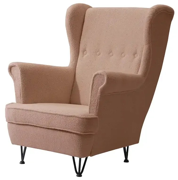 Skandinávske kreslo MARS Růžový