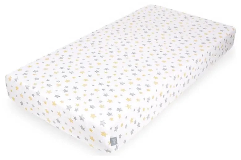 Plachta Žerzej napínacia s gumou 120 x 60 Yellow Stars