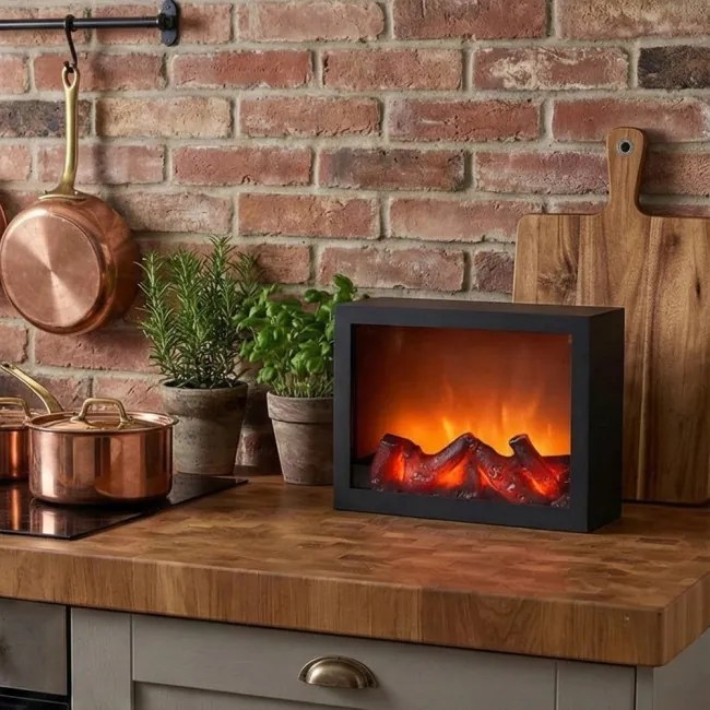 LED dekorácia v tvare krbu