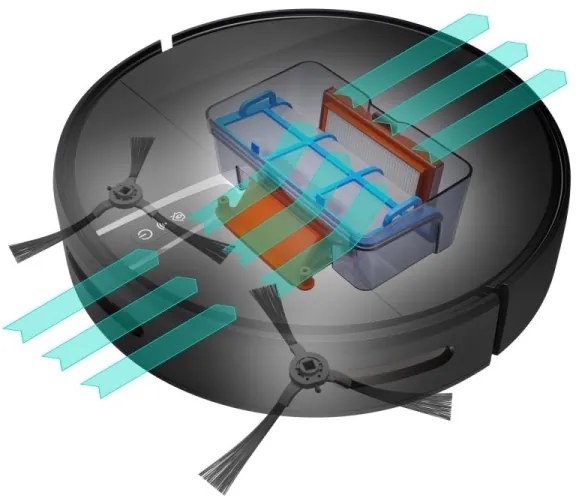 Niceboy ION Charles i4 - Inteligentný robotický vysávač 2v1 4400 mAh Wi-Fi čierna + DO