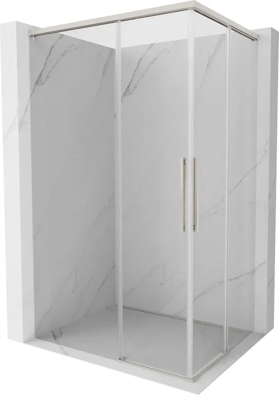 Mexen Rox, Duo posuvný sprchový kút 85 x 75 cm, 8mm číre sklo, oceľový profil, 8C2D-085-075-97-00
