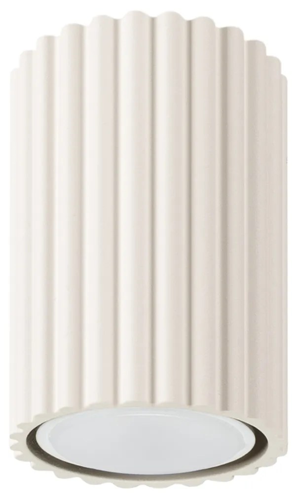 Stropné svietidlo Karbon, 1x béžové kovové tienidlo, (10 cm)