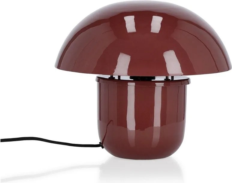 Vínovočervená kovová stolová lampa s kovovým tienidlom (výška 27 cm) Koppel – Bizzotto