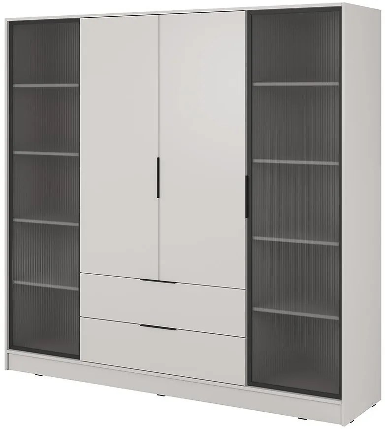 Skriňa Kelly 4D RD cashmere s LED