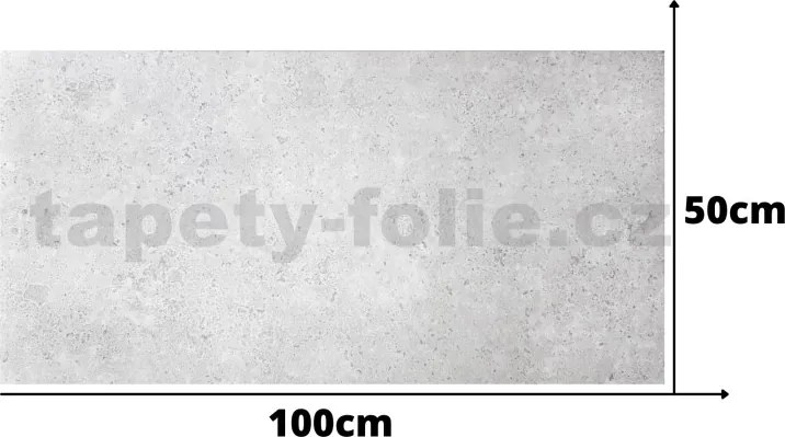 Stropné panely 3D XPS 4114, cena za kus, rozmer 100 cm x 50 cm, BETON svetlo sivý, IMPOL TRADE