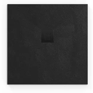 Sprchová vanička štvorcová SAT Alek 90x90 cm liaty mramor čierna SATALEK90Q