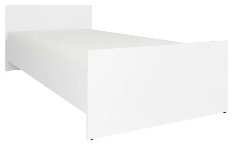 Jednolôžková posteľ 90 cm BRW Nepo Plus 11 (biela) . Akcia -29%. Vlastná spoľahlivá doprava až k Vám domov. 1098319