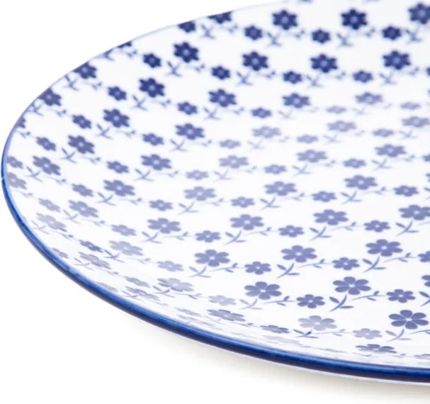 Dezertný tanier NAVIA granátový s kvetmi 875750